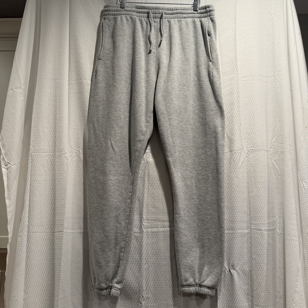 PacSun Jogger Pants Mens Large Gray Fleece Sweatpants Cotton Comfortable Gym EC